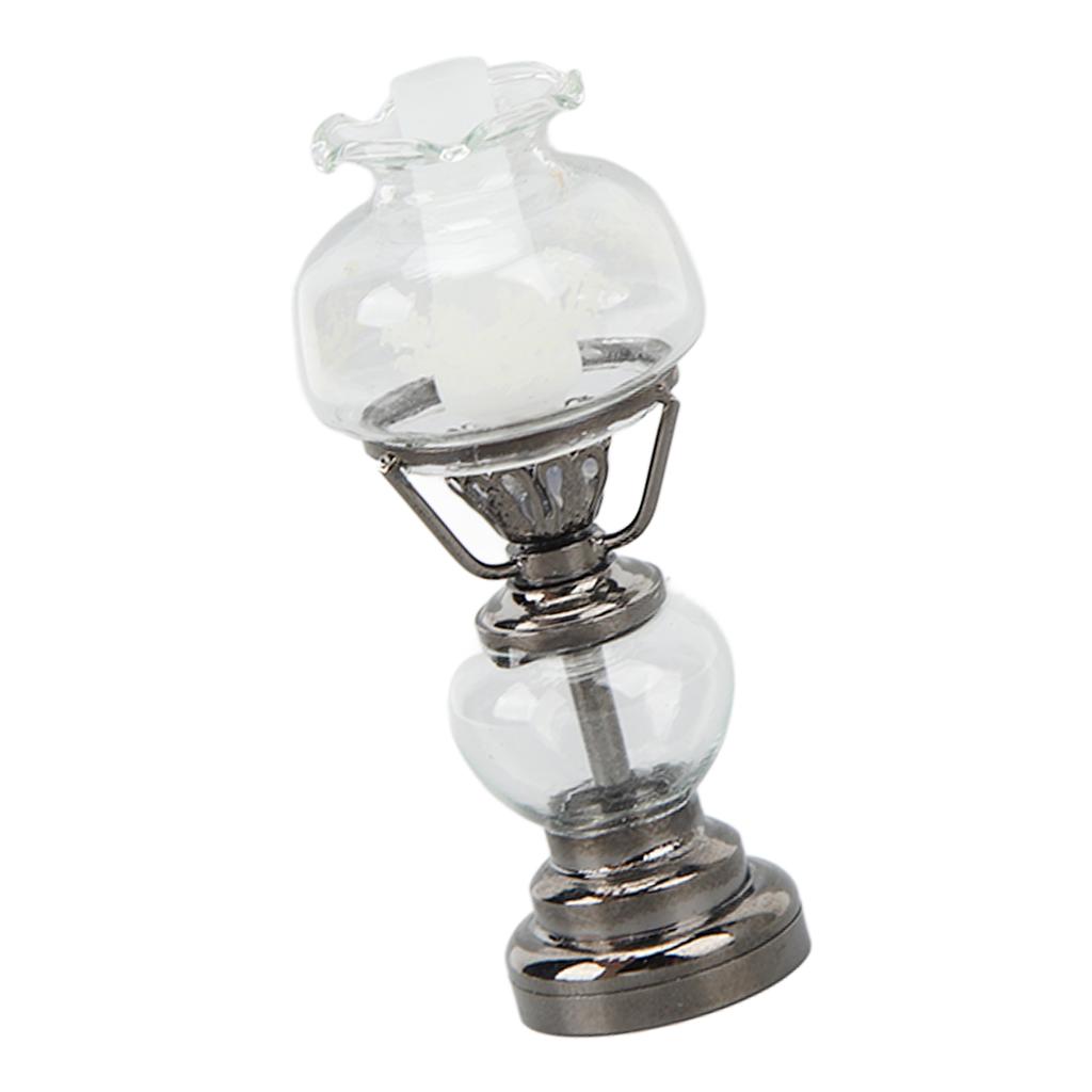 Puppenhaus Kerzenleuchter Lampe 1/12 Maßstab Batteriebetrieben Vintage Dekorativer Miniatur Kerzenleuchter