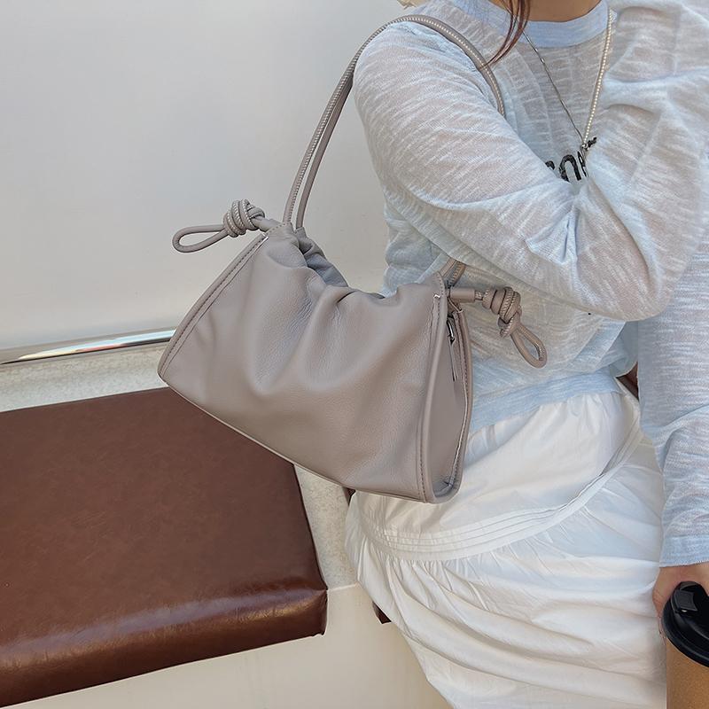 Faux-Leder-Knotenhenkel Schultertasche für Damen Mode Crossbody Handtasche Lässiger Alltagsgebrauch