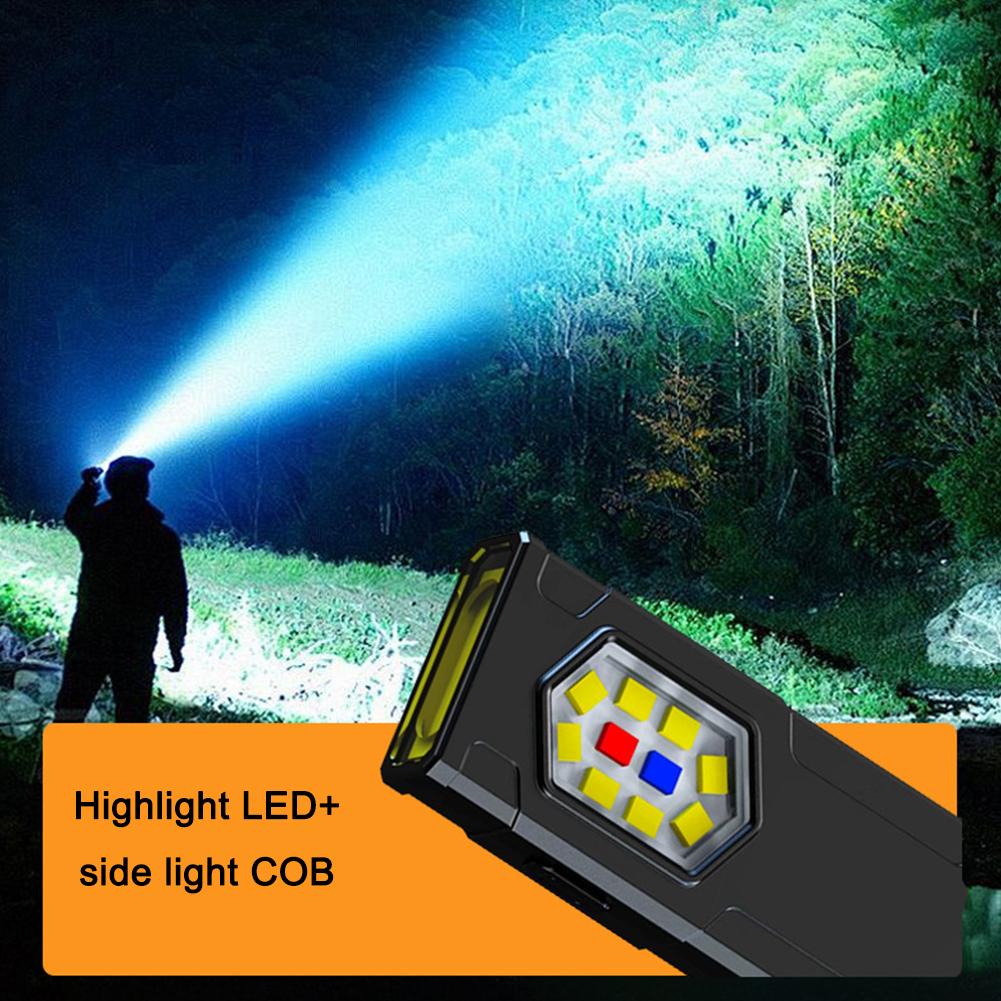 Multi Functional Portable Light Warning Outdoor Emergency LED Lighting Flashlight Super Bright Mini Keychain Light
