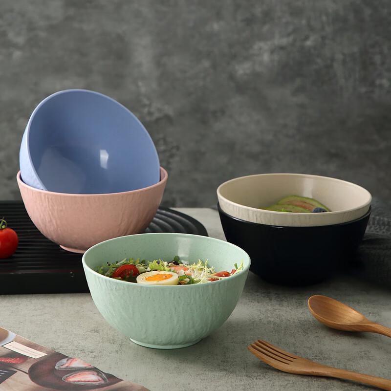 De ou Xingguang Wheat Straw Anti-Drop Bowl 5-Pack