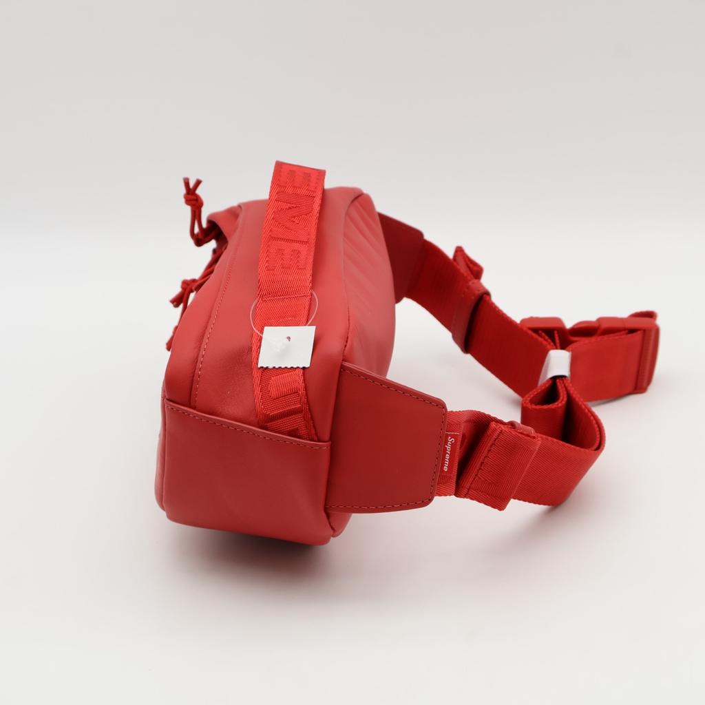 Supreme Leder-Hüfttasche Rot (FW23)