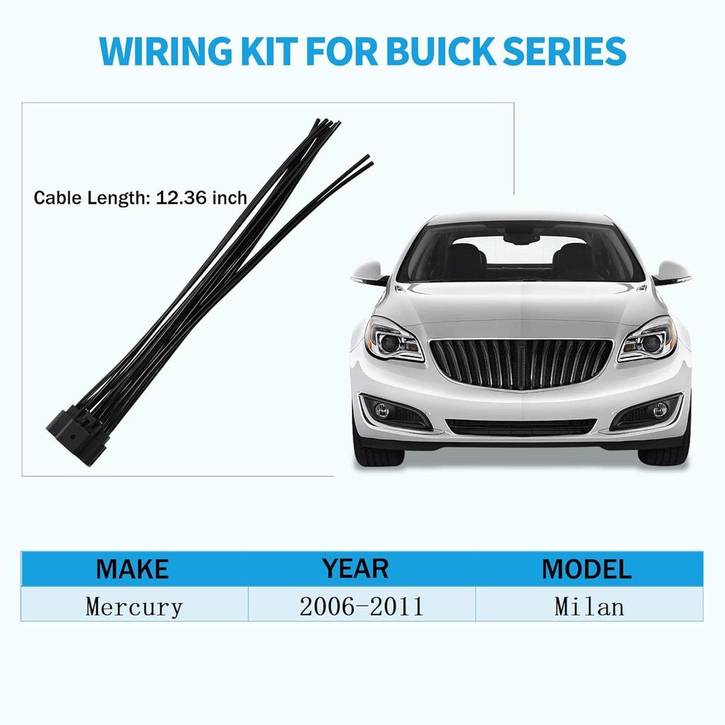 Anina WPT928 Wiring Kit Heated/Cooled Seat Module Connector Wire Assembly For 2003- Ford F150 F250 Explorer Mustang Fusion Lincoln MKS Mercury Milan
