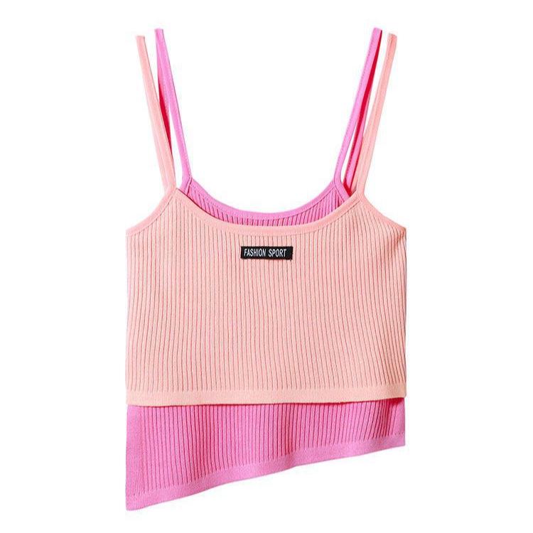 Sweet & Spicy Women s Two-Piece Camisole Vest: New Summer Slimming Waist-Cinched Sexy Sleeveless Top One Size