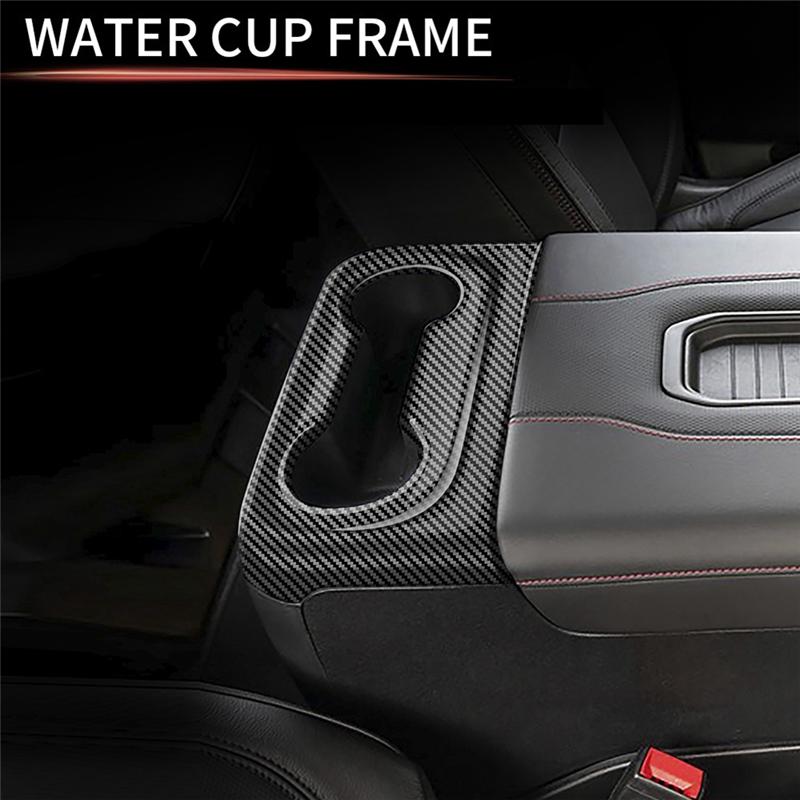 For Suburban 2023+ Car Seat Back Row Water Cup Holder Cover Frame Trim Sticker Accessories Parts Kits