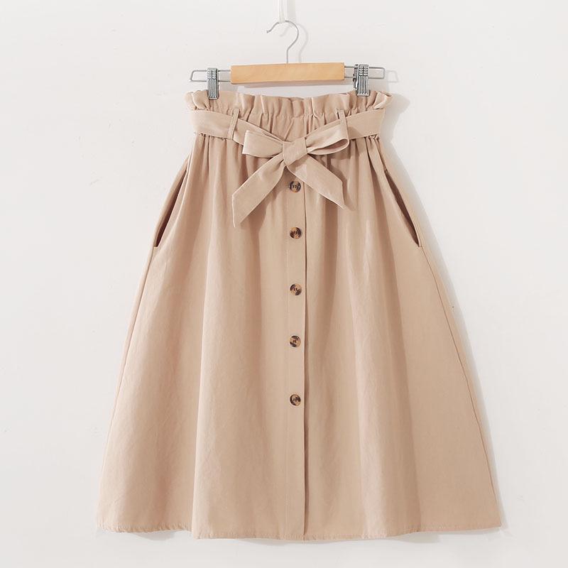 FiveFive Women High Waist Slim Skirt Body Con Stretch Casual Skirt