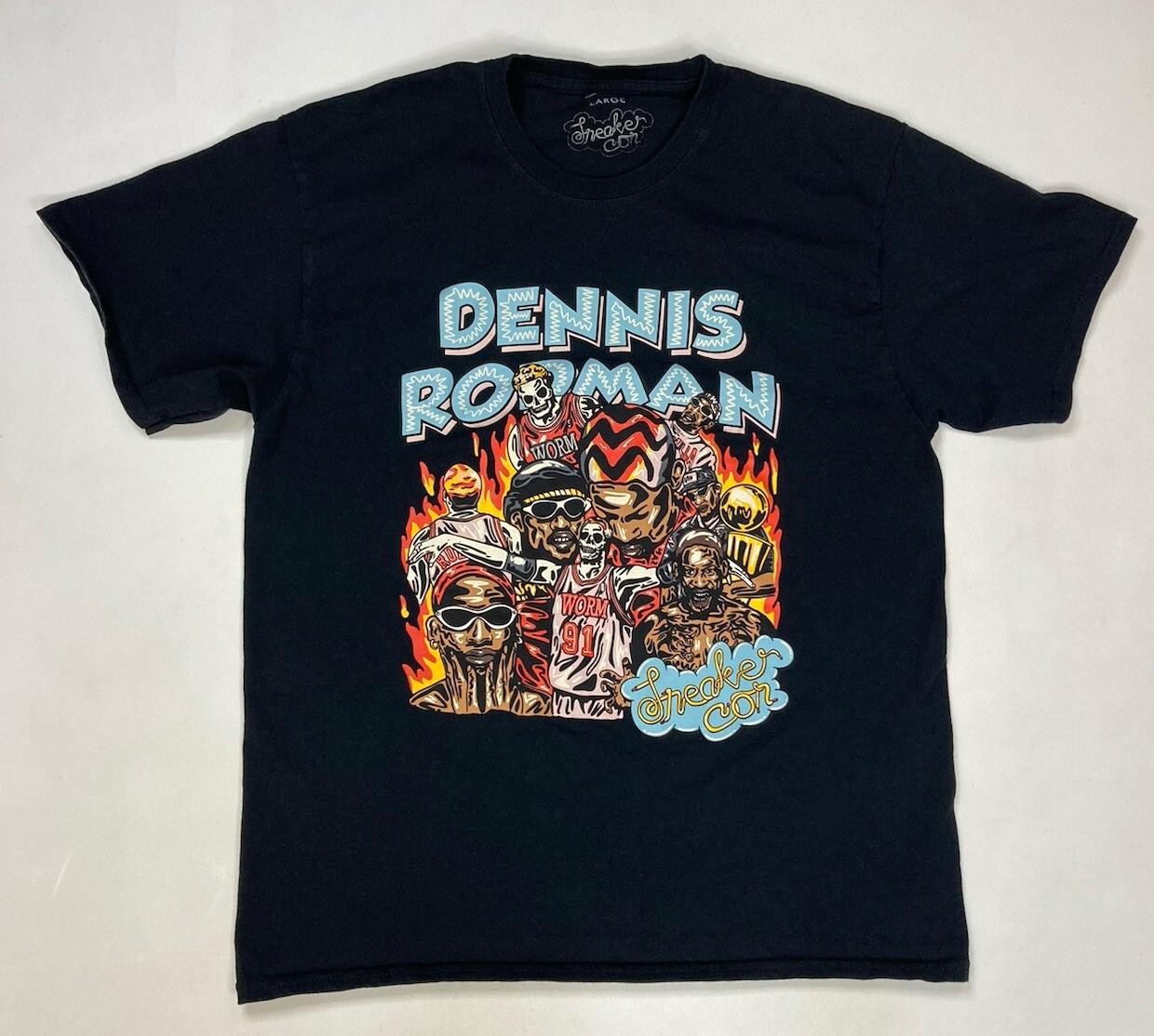 Sneaker Con Dennis Rodman Graphic T-shirt Men Large Black Short Sleeve XXXL