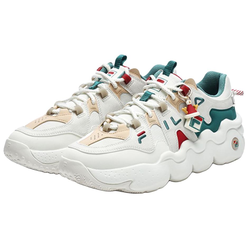New FILA PANINI XMAS Abrasion Resistant Low top Casual Shoes Men's White F52M532175FSL