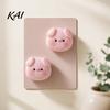 3D Refrigerator Magnet 2Pcs Pink Pig Head Magnet, Resin Cartoon Magnetic Animal Shaped Magnets Decoration, Memo Note Photo Holder for Kitchen