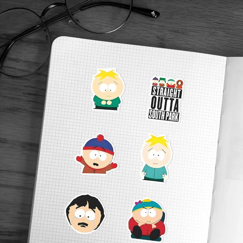 55Pcs South Park Stickers For Kids | Cartoon Decals Waterproof Laptop Skateboard Car Water Bottle  Cute Cartoon Sticker Gift Set