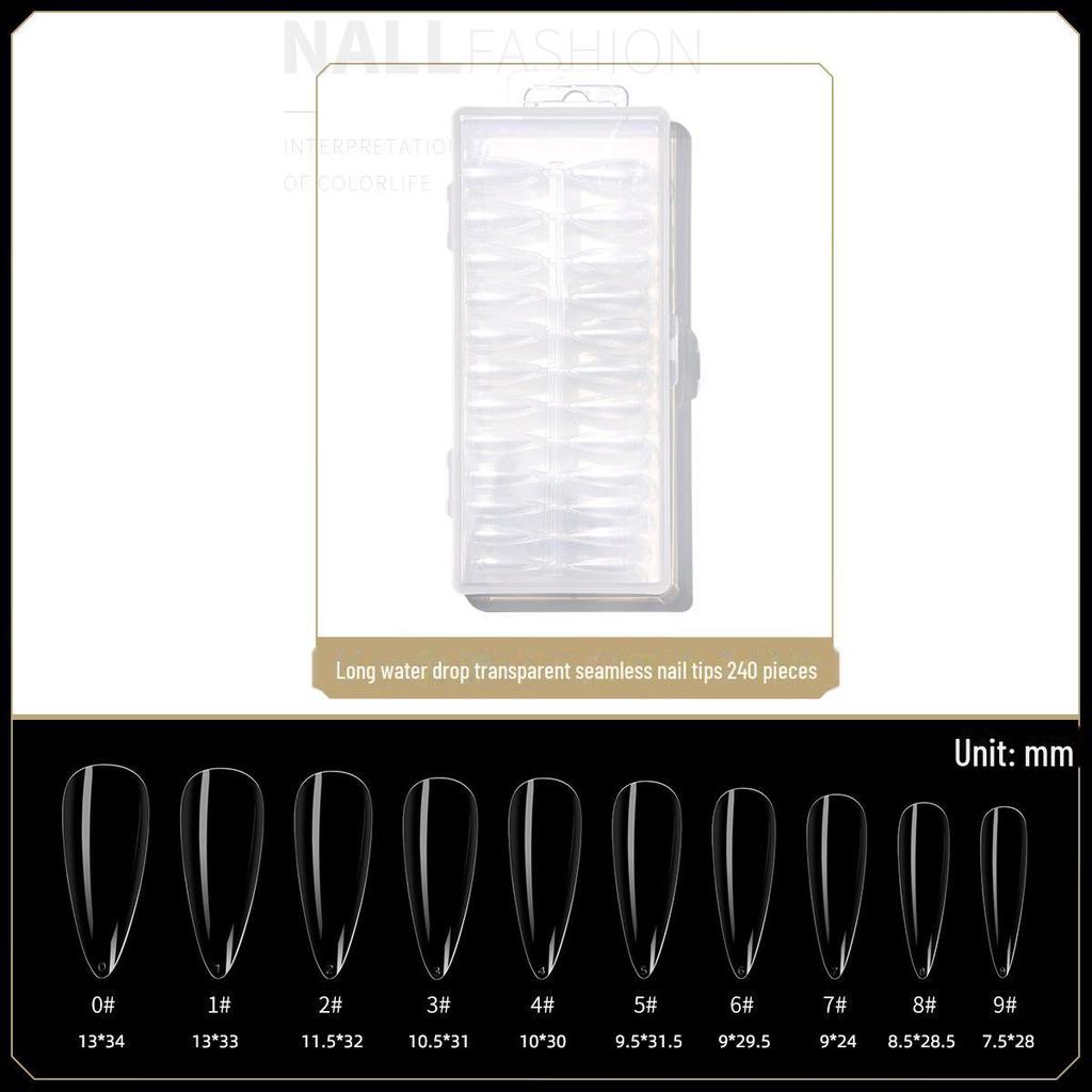 Nail Art Dual-Use Frosted Tips: Ultra-Thin, Traceless, No-Carve False Nail Stickers for Extended Nails