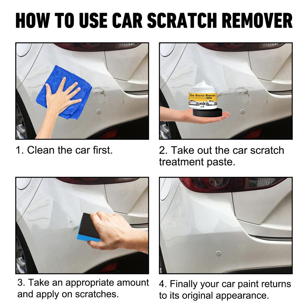 Car Scratch Repair Paste Multipurpose Waterproof Lasting Car Polishing Compound Scratch Remover With Sponge For Car Care Product