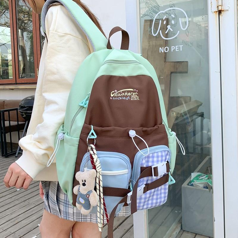 Schoolbag student two-dimensional cute casual schoolbag female versatile student backpack simple student bag fashion casual backpack