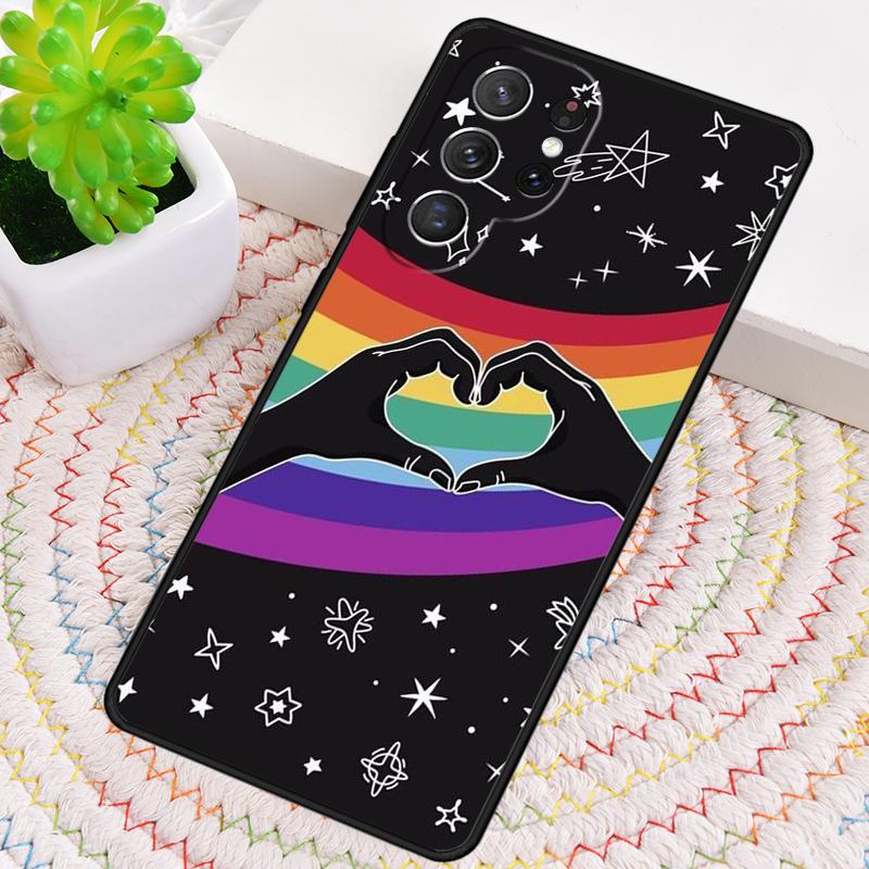 Gay Lesbian LGBT Rainbow Pride soft Silicone Phone Case For Samsung Galaxy note 10 pro S26 S24 S23 S22 S21 Plus S25Ultra Cover
