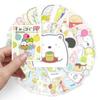 50 Pictures of Cute Creatures In The Corners and Doodle Personalized Cartoon Hand Note Gu Card DIY Skateboard Suitcase Stickers