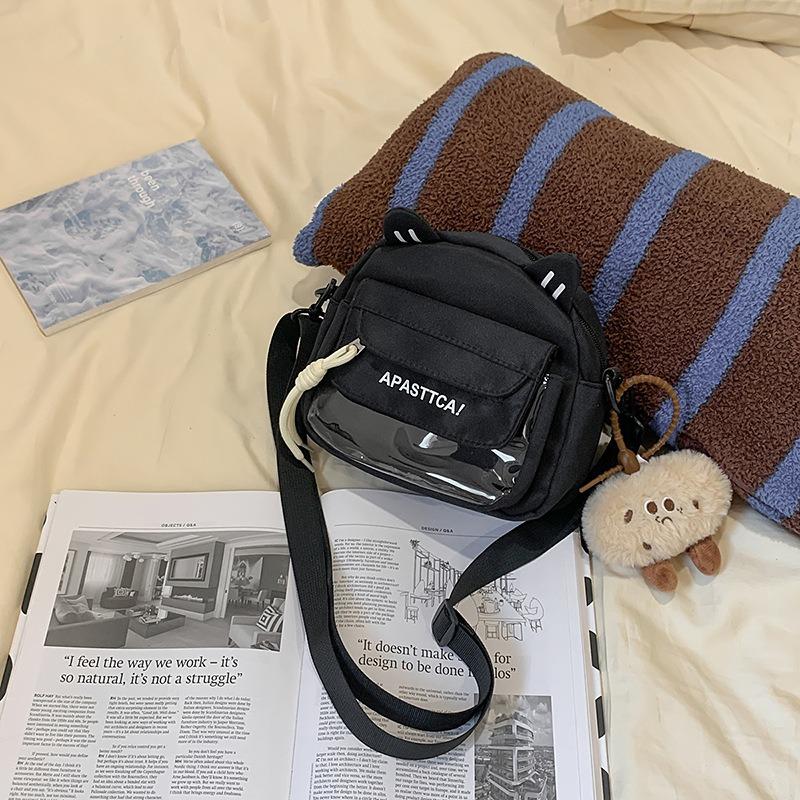 New lightweight small square bag cute sweet girl versatile shoulder bag soft girl student messenger bag