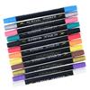 12Pcs Acrylic Paint Pens Double Ended Rapid Drying Strong Covering Waterproof 12 Color Paint Markers