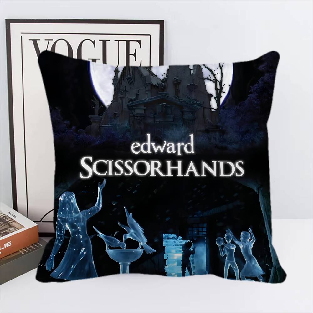 Edward Scissorhands Movie Pillow Case Square Pillow Bedroom Sofa Leisure Comfort Cushion Home Decoration