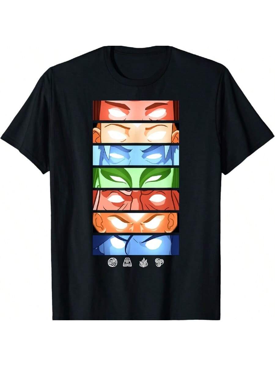 Avatars The Last Airbender Avatars State Eyes Stacked Panels T-Shirt S разноцветный