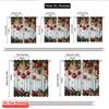 2D flat printing 2pcs Merry Christmas Scene Curtains Red and Gold Ball Pine Branch Snowflake Machine Washable Polyester Without
