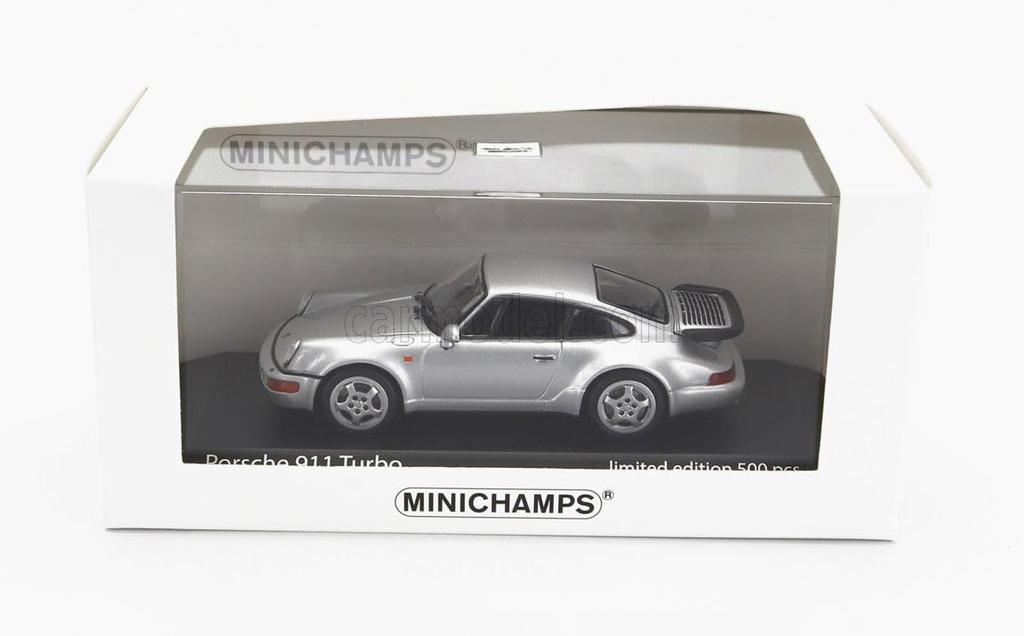 MINICHAMPS 1/43 Porsche 911 (964) Turbo 1990 Silver MINICHAMPS Limited Edition of 964 Units Miniature Car