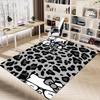 1pc Leopard Print Hello Kitty Carpet Anti Slip Polyester Floor Mat for office.Bedroom