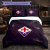 Fiorentina FC Themen Bettwäsche 3-teiliges Bettbezug-Set Dekorative Bettwäsche Für Jugendzimmer Heimdekoration