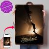 Michael Jackson Moonwalk D Poster con Texture Stampata Arte da Parete Personalizzato Segni Retro in Latta Metallica per Decorazione Casa Soggiorno Casa