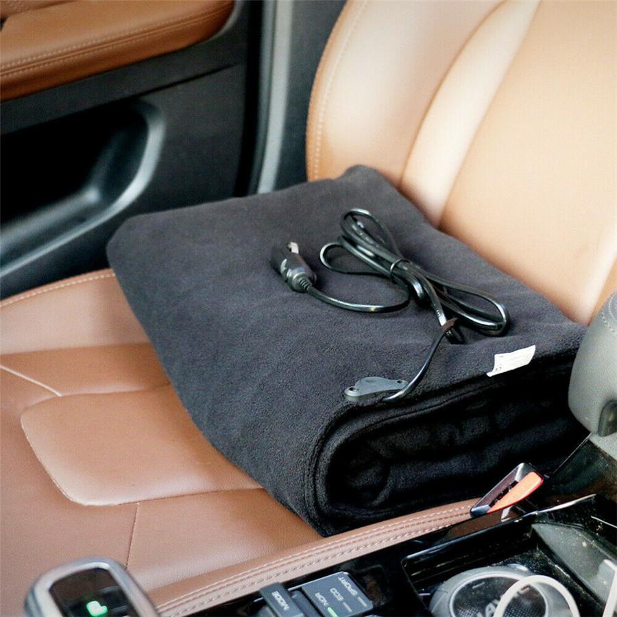 DC 12V Car Heating Blanket Winter Warmer Electric Heated Soft Flannel Blankets
