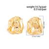 Ingemark Trendy Design Irregular Fold Piercing Earrings Women 2026 New Elegant Geometric Metal Stud Earrings Party Jewelry Gift