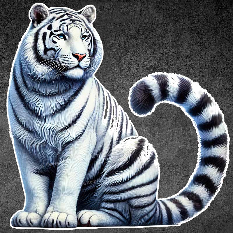 Majestic White Tiger Wildlife Art Car Sticker Waterproof Vinyl Decal On Bumper Rear Window Laptop Self-adhesive Decal Y168