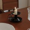 1/2 Buc Suport Vintage din Fier pentru Lumânări Conice Metal Candelabru cu Mâner Acasă Living Crăciun