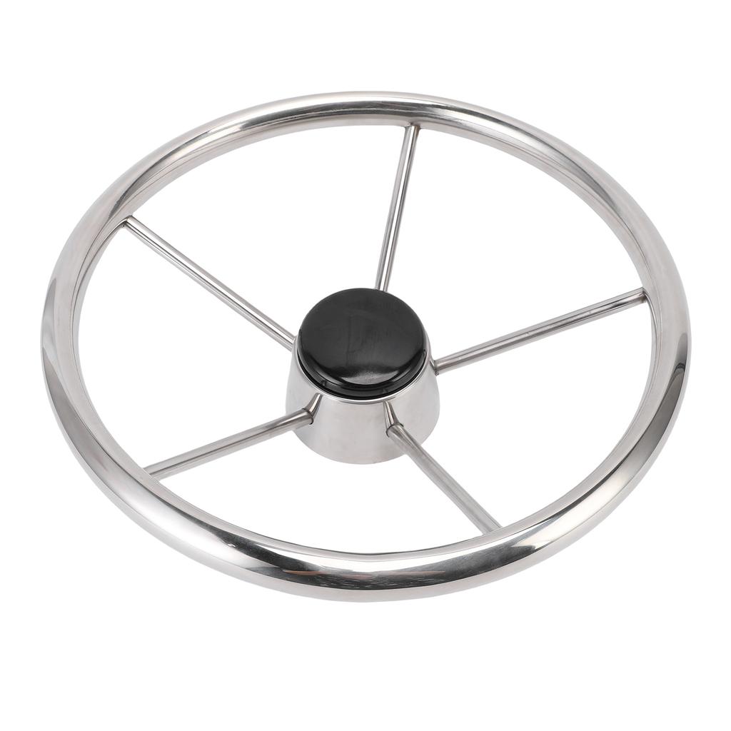 13 1 2 Inch 5 Spoke Destroyer Style Stainless Steel Boat Steering Wheel Classic Fashion Marine Steering Wheel for Yacht
