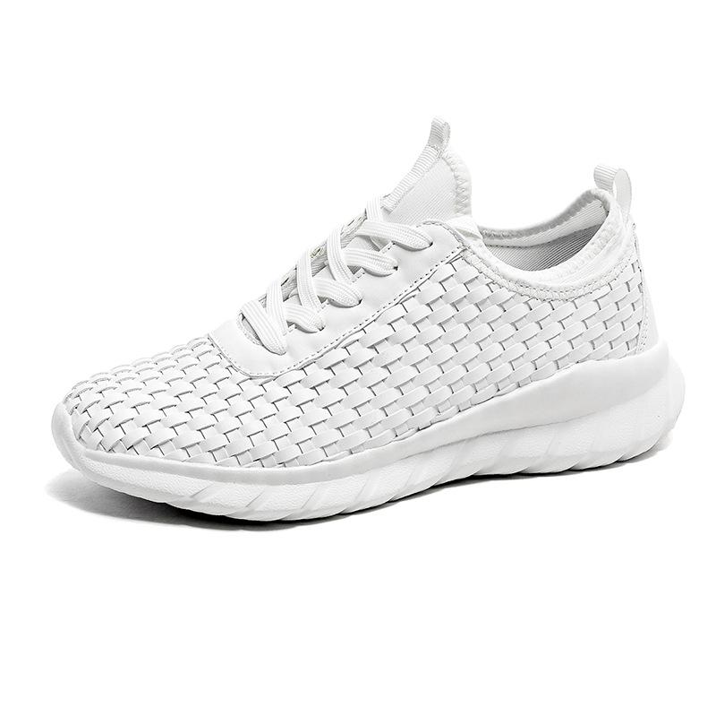 

2025 новый тренд из микрофибры, дышащая повседневная корейская версия, легкая модная спортивная обувь на шнуровке для пар 48 белый