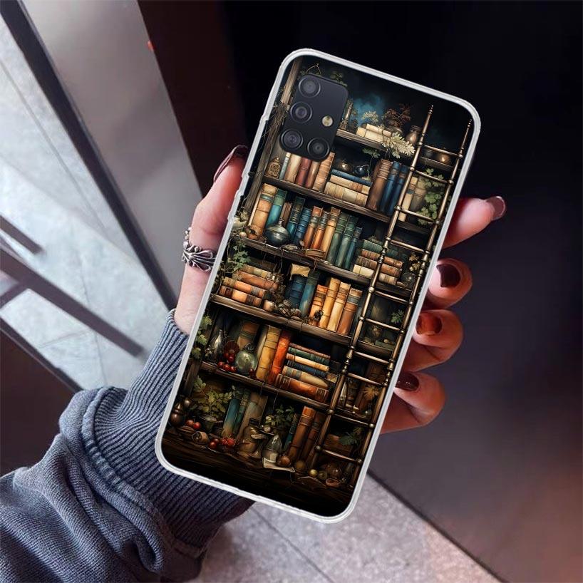 

Read Books illustration Reading Phone Case For Samsung Galaxy A12 A52S A42 A32 A22 A51 A50 Note 20 Ultra 10 S10 Plus A71 A70 A31 Samsung A10S