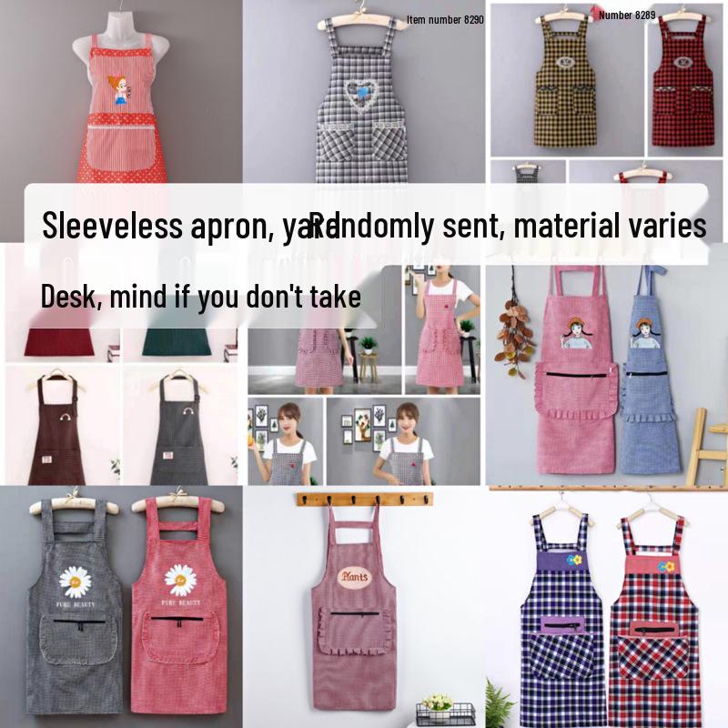 Breathable Cotton Strap Apron: Stain-Resistant, Wear-Resistant Kitchen Workwear