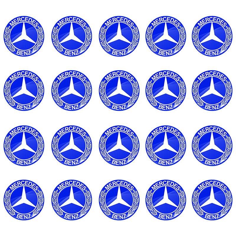 14mm Aluminum Car Remote Key Sticker Emblem Auto Accessories For Mercedes Benz AMG W205 W218 W177 W176 W169 A B C E S Class GLA PH8