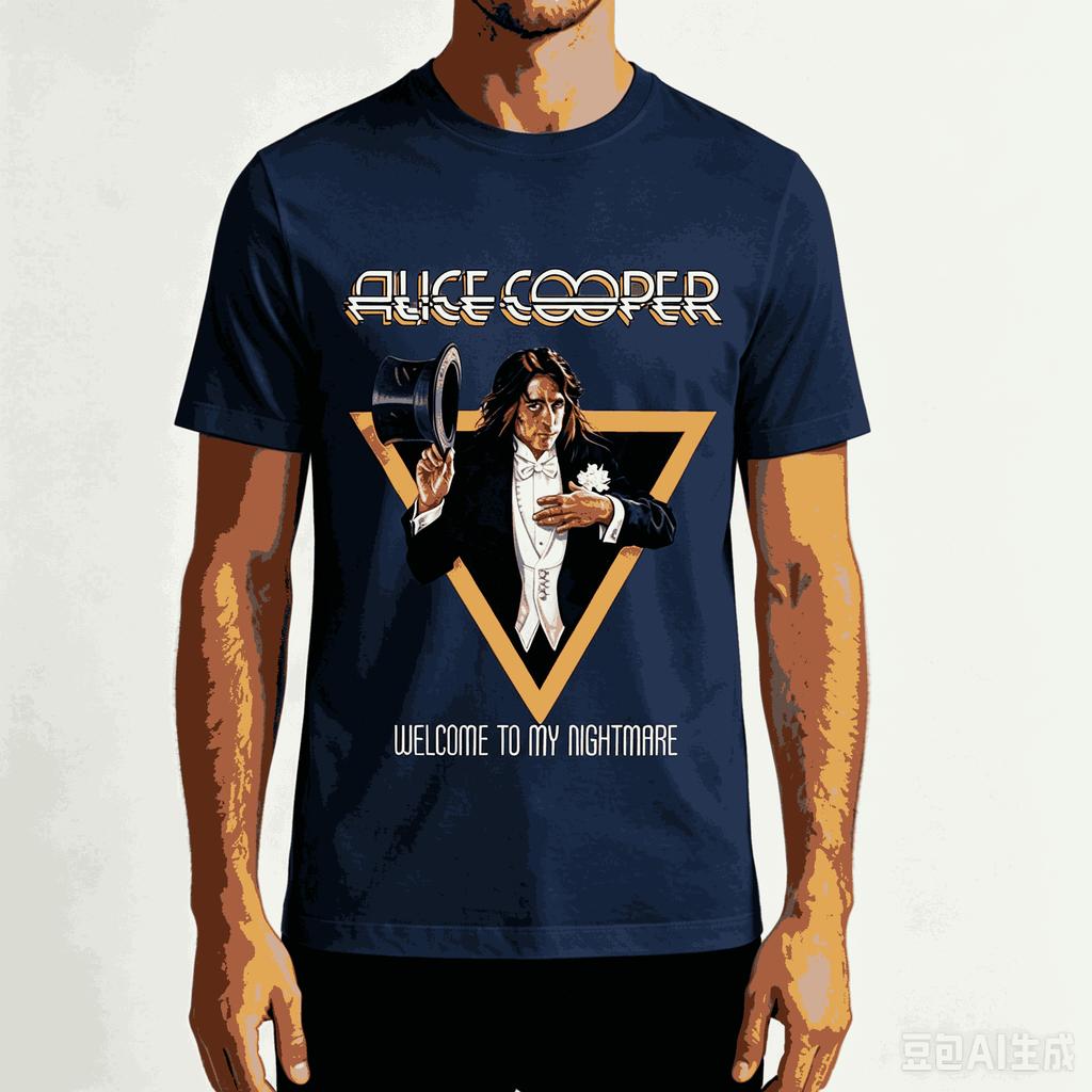 Alice Cooper For Fan Gift Tshirt Unisex Unisex Harajuku Oversized Unisex Short Sleeve Streetwear High Quality Couples Classic Soft