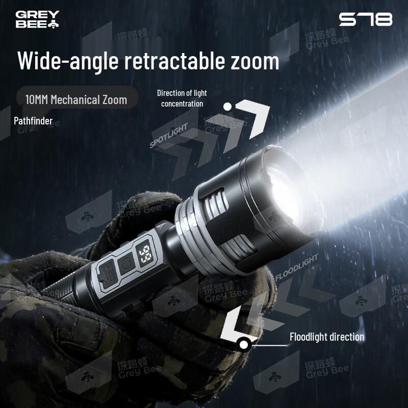 Rechargeable Tactical Zoom Flashlight