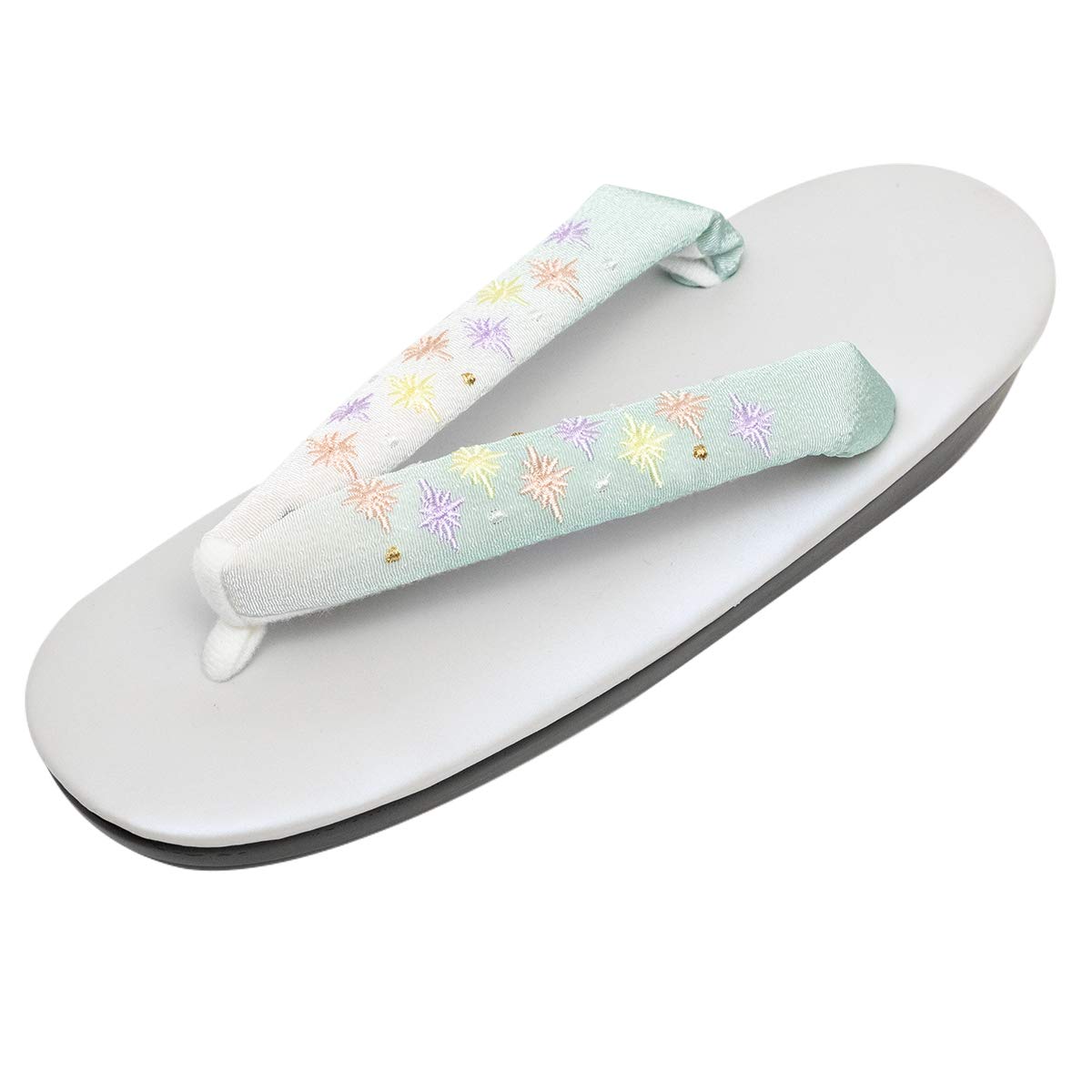 

сандалии с градиентной вышитой уретановой подошвой [Kyoetsu] Женские ремешки, (14. Серый)