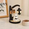 Gothic Home Decor Halloween Witch/Ghost LED Lamp, Resin Ornament with Warm Light for Theme Party Supplies Decor, Desktop Spooky Night Collectible