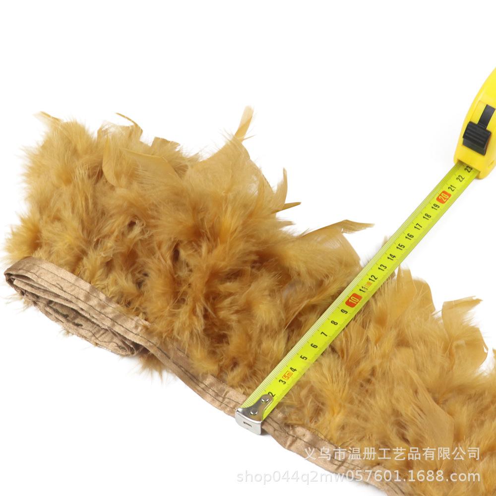 Turkey Feather Cloth Edge Diy Car Doll Decorative Material Fire Lace Dress Skirt 1M/Bag