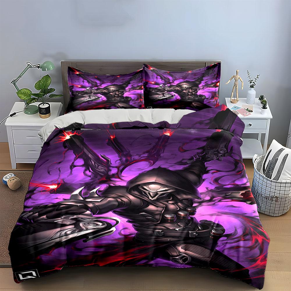 Hooded figure with guns. Bedding sets Duvet cover sets Duvet covers Pillowcases(1*Duvet Cover 2*Pillowcases without duvet insert)
