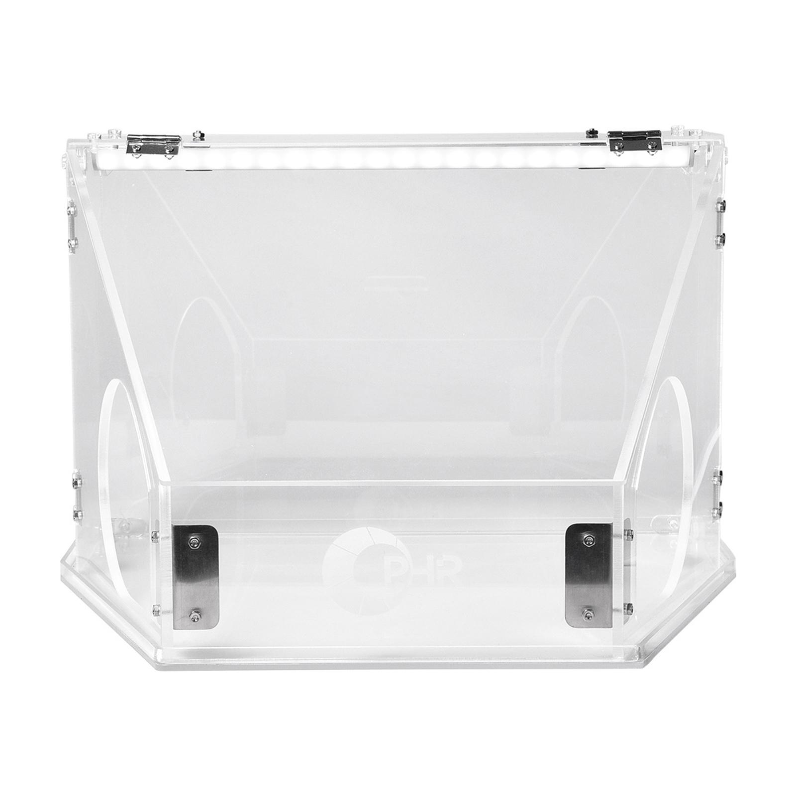 

Пластиковый пылезащитный шлифовальный ящик со светодиодной подсветкой, модель для полировки и гравировки с 2 отверстиями, удобная коробка для рукоделия