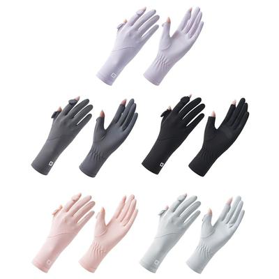 Elastic Sun Protection Gloves Thin Anti-UV Mittens Fashion Sunscreen Gloves  Running Sports
