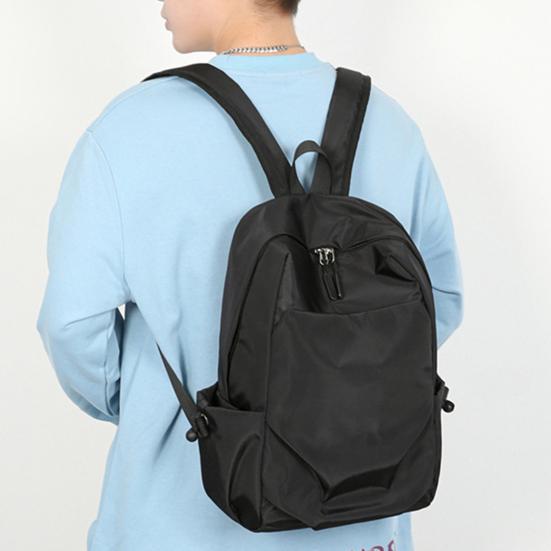Solid Color Backpack for Men And Women Oxford Fabric Waterproof School Bag