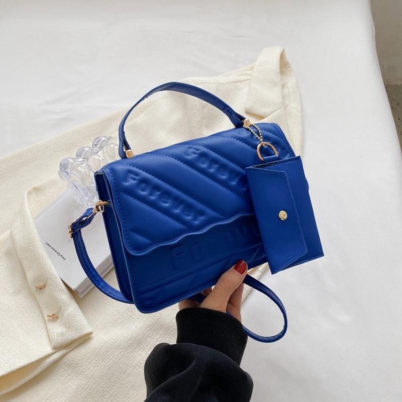 Quality Shoulder Bag Set For Women Soft PU Leather Solid Color Shopping Tote Bag  Spring New Designer Luxury Handbags