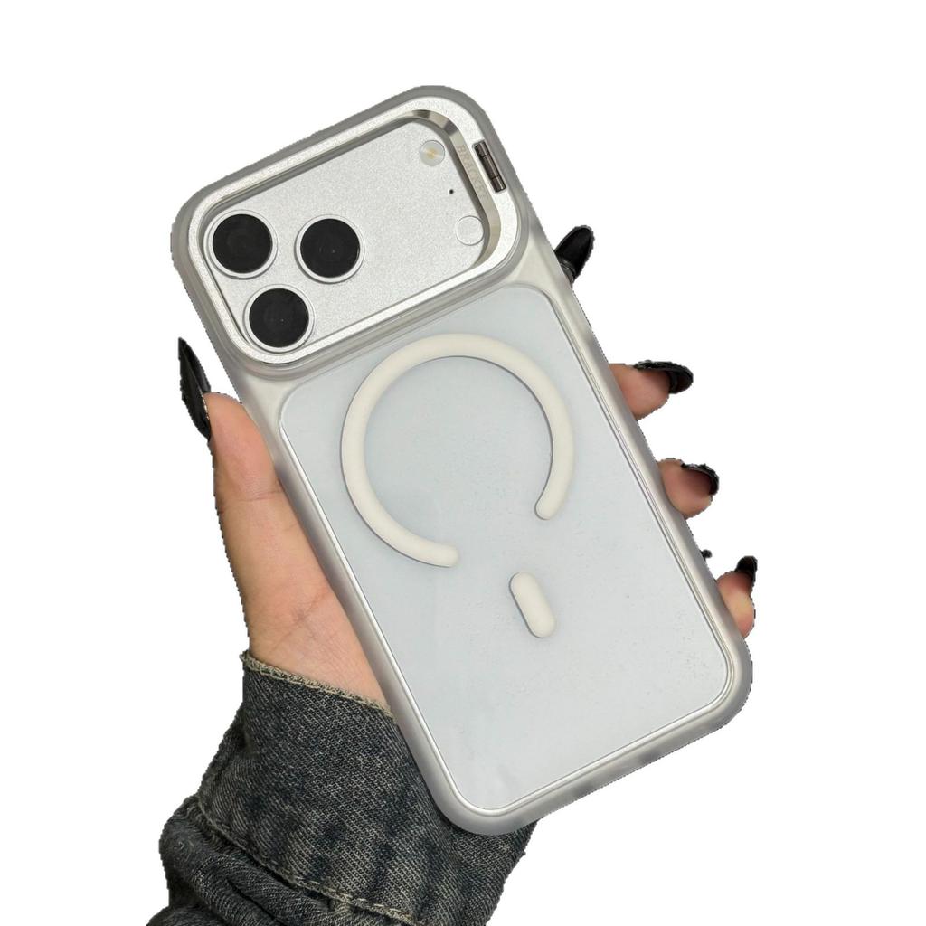 Applicable to iPhone18Promax skin-sensitive lens holder magnetic mobile phone case Apple 17 transparent all-inclusive protective case