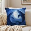 WWhale Cushion Cover Linen Pillowcase Soft  for Sofa Bed Home Room Decor