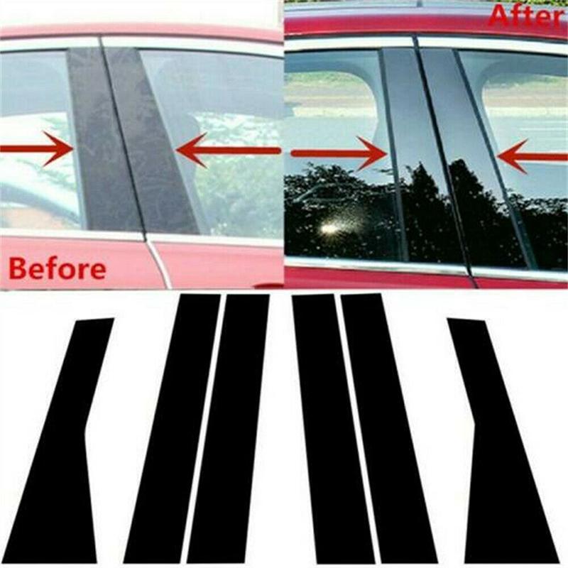 Car Door Window Pillar Post Trim Molding Cover B C Column Stickers Black Car Accessories for Jeep Grand Cherokee 2011-2021