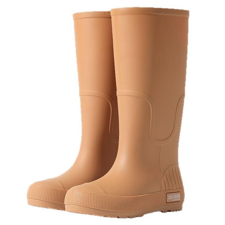 Japan and Korea High Tube Fashion Rain Shoes Women's Adult Water Boots High Tube Waterproof and Non-slip Outer Wear Snow Boots
